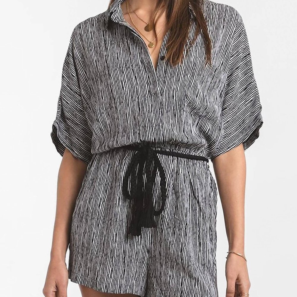 New Rag Poets Bukit Striped Romper